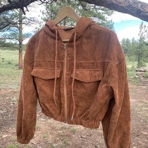 Corduroy granola girl cropped jacket